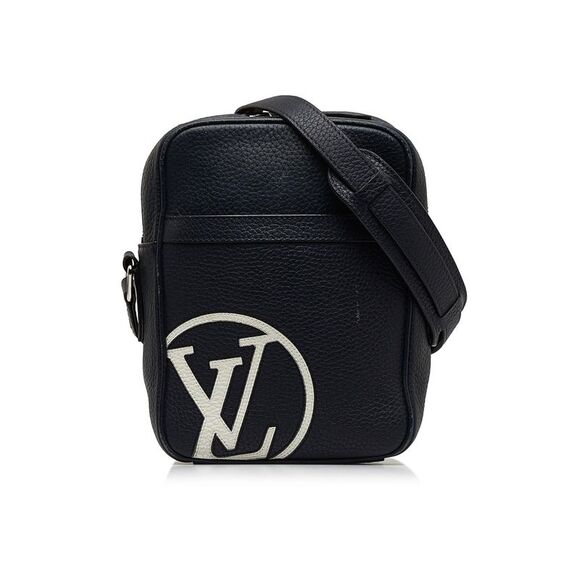 Pre Loved Louis Vuitton Taurillon Danube LV Circle PM Women Blue Crossbody Bags - Picture 1 of 8